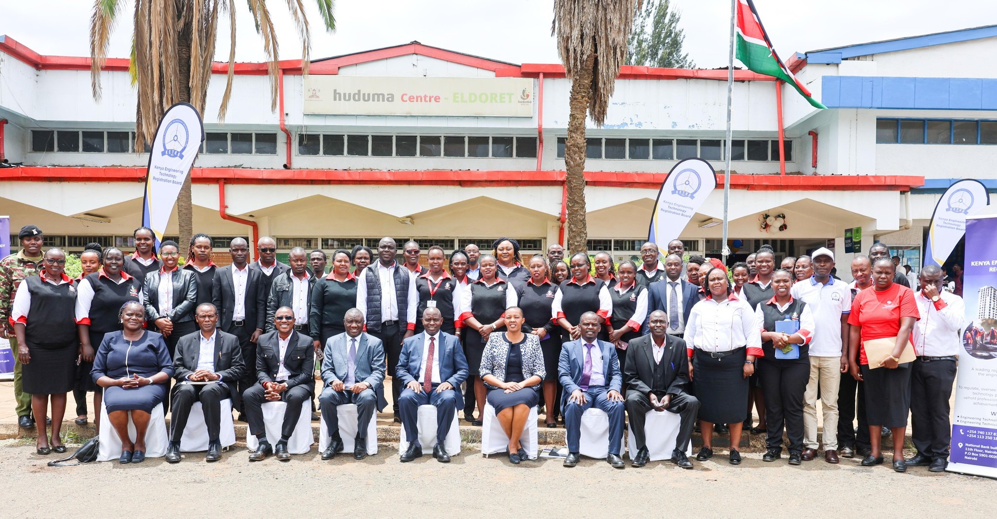 A group photo KETRB members, Huduma Kenya staff and  Dr. Jacob Mbijiwe, representing the Principal Secretary in the State Department for Public Service and Human Capital Development