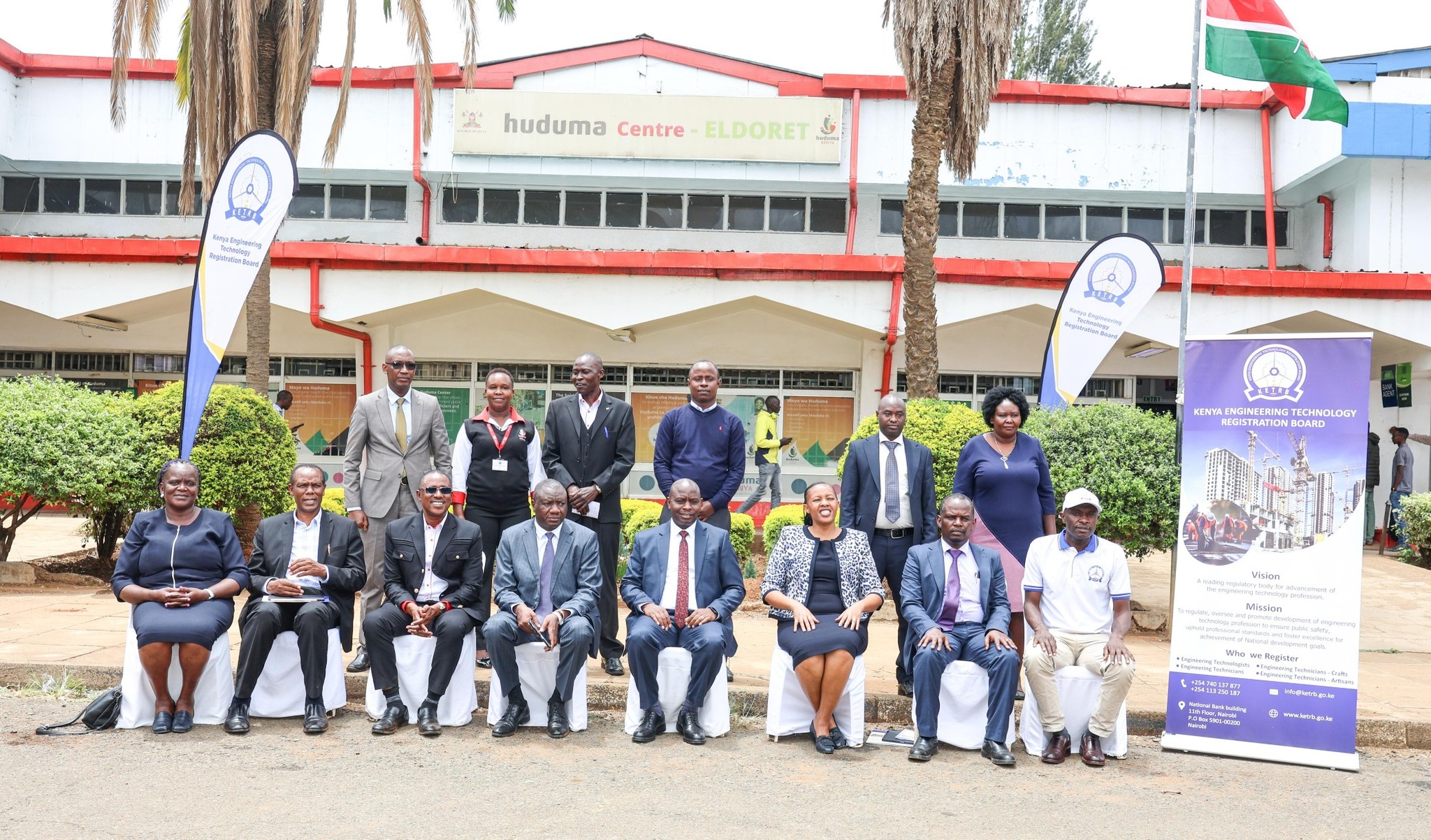 a group photo of KETRB staff, KETRB Board and Huduma Kenya